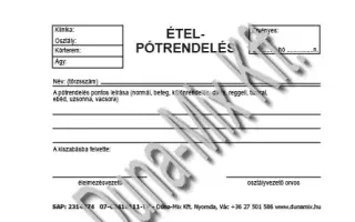 Étel pótrendelés 1
